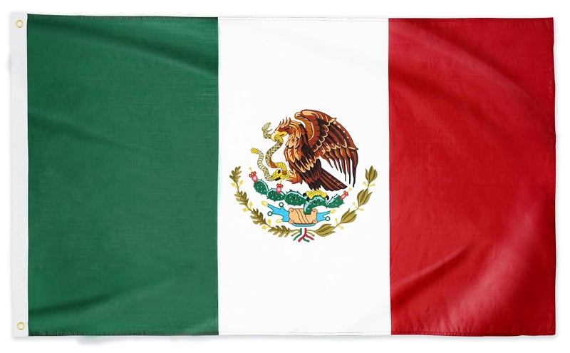 DANF FLAG DANF Mexico Flag 3x5 Ft - 100D Thicker Polyester - Mexican MX National Flags Double Stitched Quality 3 X 5 Feet with Brass Grommets Indoor Outdoor Use - Image 1